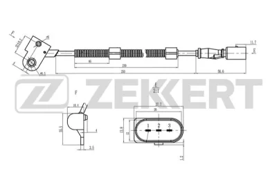 SE-5028 ZEKKERT Датчик, положение распределительного вала