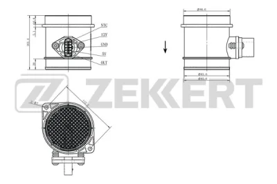 SE-1066 ZEKKERT Датчик, давление во впускной трубе