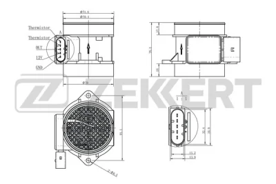 SE-1079 ZEKKERT Датчик, давление во впускной трубе