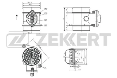 SE-1060 ZEKKERT Датчик, давление во впускной трубе