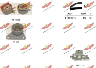 04.5102PA AUTOKIT Водяной насос + комплект зубчатого ремня