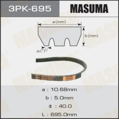 Поликлиновой ремень MASUMA 3PK-695