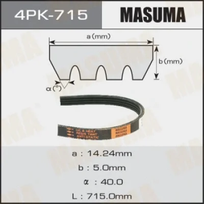 Поликлиновой ремень MASUMA 4PK-715