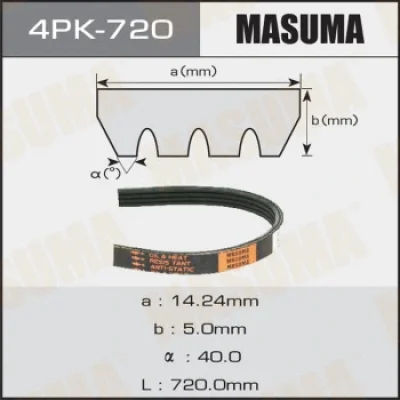 Поликлиновой ремень MASUMA 4PK-720