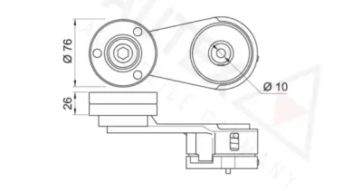 654161 AUTEX Натяжная планка, поликлиновой ремень