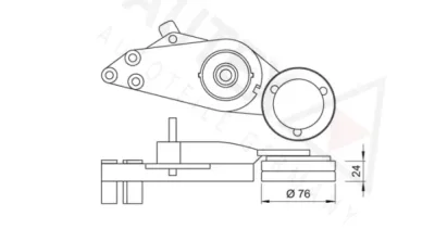 654379 AUTEX Натяжная планка, поликлиновой ремень