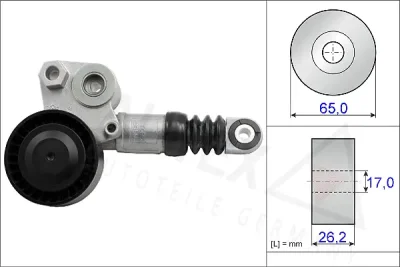 654846 AUTEX Натяжная планка, поликлиновой ремень