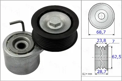 654965 AUTEX Натяжная планка, поликлиновой ремень