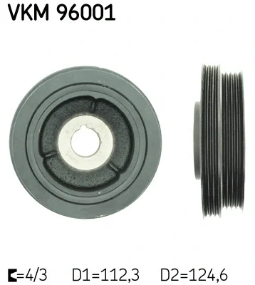 Ременный шкив, коленчатый вал SKF VKM 96001