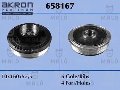 658167 AKRON-MALÒ Ременный шкив, коленчатый вал