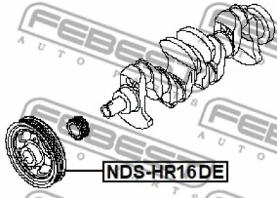 Ременный шкив, коленчатый вал FEBEST NDS-HR16DE