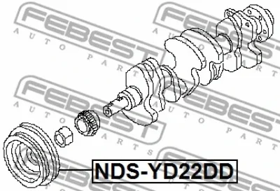 Ременный шкив, коленчатый вал FEBEST NDS-YD22DD