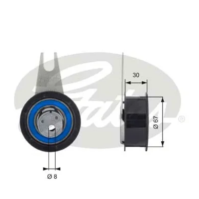 T43041 GATES Натяжной ролик, ремень ГРМ