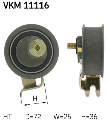 Натяжной ролик, ремень ГРМ SKF VKM 11116