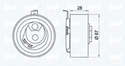 15-3230 IPD Натяжной ролик, ремень ГРМ