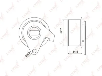 Натяжной ролик, ремень ГРМ LYNXAUTO PB-1033