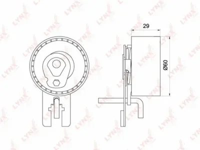 Натяжной ролик, ремень ГРМ LYNXAUTO PB-1193