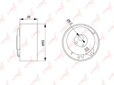Натяжной ролик, ремень ГРМ LYNXAUTO PB-1240