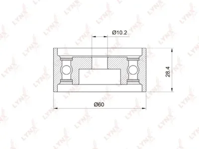 Натяжной ролик, ремень ГРМ LYNXAUTO PB-3013