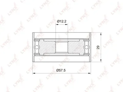 Натяжной ролик, ремень ГРМ LYNXAUTO PB-3039