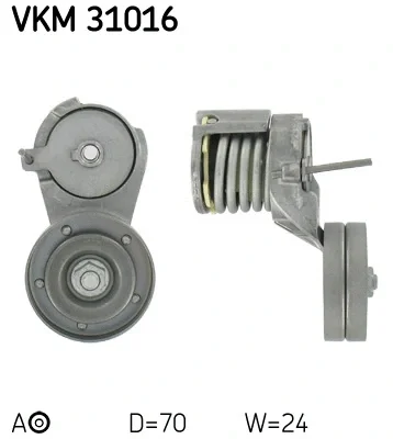 VKM 31016 SKF Натяжной ролик, поликлиновой ремень
