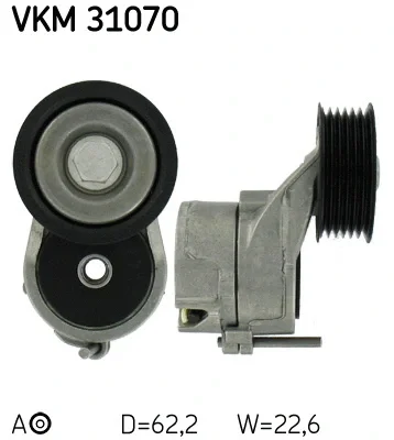 VKM 31070 SKF Натяжной ролик, поликлиновой ремень