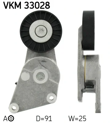 VKM 33028 SKF Натяжной ролик, поликлиновой ремень