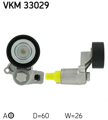 VKM 33029 SKF Натяжной ролик, поликлиновой ремень