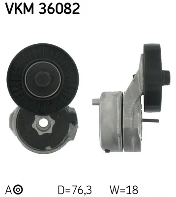 VKM 36082 SKF Натяжной ролик, поликлиновой ремень