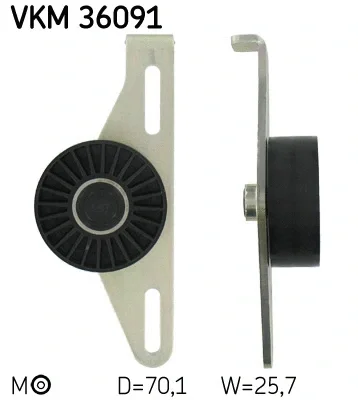 VKM 36091 SKF Натяжной ролик, поликлиновой ремень