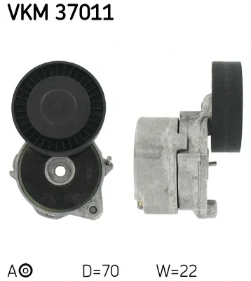 VKM 37011 SKF Натяжной ролик, поликлиновой ремень