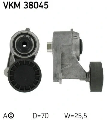 VKM 38045 SKF Натяжной ролик, поликлиновой ремень