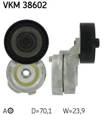 VKM 38602 SKF Натяжной ролик, поликлиновой ремень