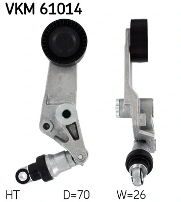VKM 61014 SKF Натяжной ролик, поликлиновой ремень