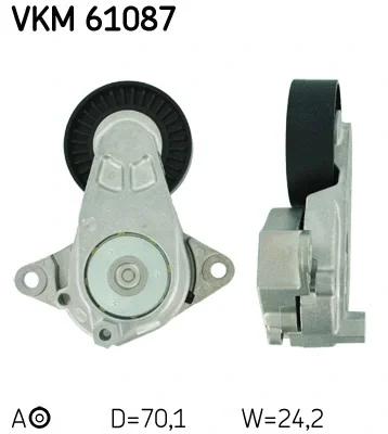 VKM 61087 SKF Натяжной ролик, поликлиновой ремень