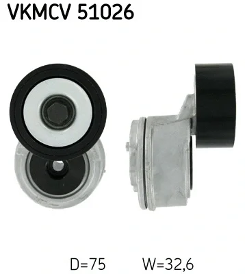 VKMCV 51026 SKF Натяжной ролик, поликлиновой ремень