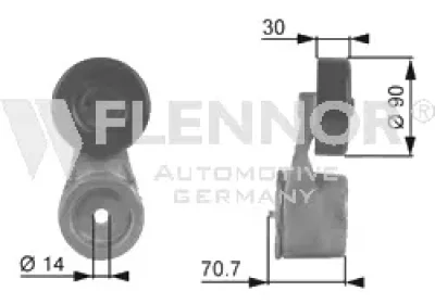 FS99264 FLENNOR Натяжной ролик, поликлиновой ремень