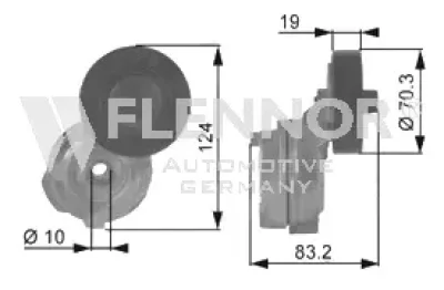 FS99285 FLENNOR Натяжной ролик, поликлиновой ремень