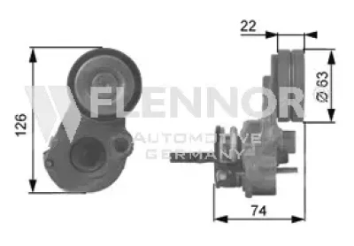 FS99475 FLENNOR Натяжной ролик, поликлиновой ремень