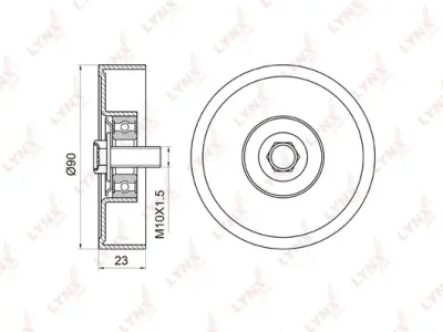 PB-5027 LYNXAUTO Натяжной ролик, поликлиновой ремень