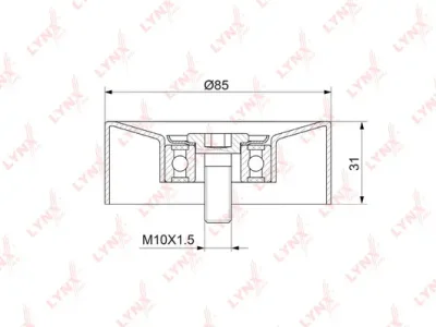 Натяжной ролик, поликлиновой ремень LYNXAUTO PB-5136