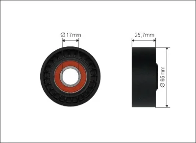 500359 CAFFARO Натяжной ролик, поликлиновой ремень