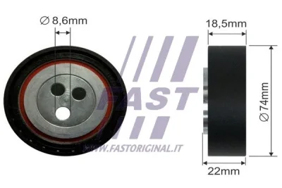 FT44587 FAST Натяжной ролик, поликлиновой ремень
