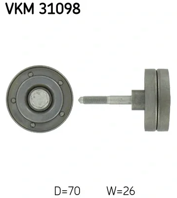 VKM 31098 SKF Паразитный / ведущий ролик, поликлиновой ремень