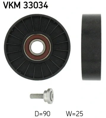 VKM 33034 SKF Паразитный / ведущий ролик, поликлиновой ремень