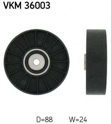VKM 36003 SKF Паразитный / ведущий ролик, поликлиновой ремень