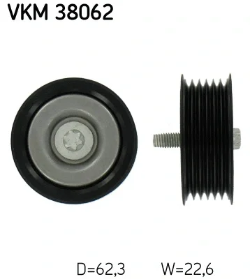 VKM 38062 SKF Паразитный / ведущий ролик, поликлиновой ремень