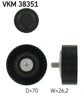VKM 38351 SKF Паразитный / ведущий ролик, поликлиновой ремень