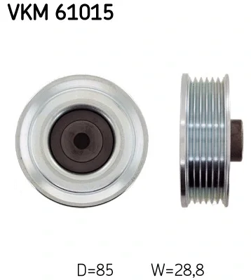 VKM 61015 SKF Паразитный / ведущий ролик, поликлиновой ремень
