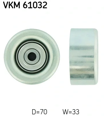 VKM 61032 SKF Паразитный / ведущий ролик, поликлиновой ремень